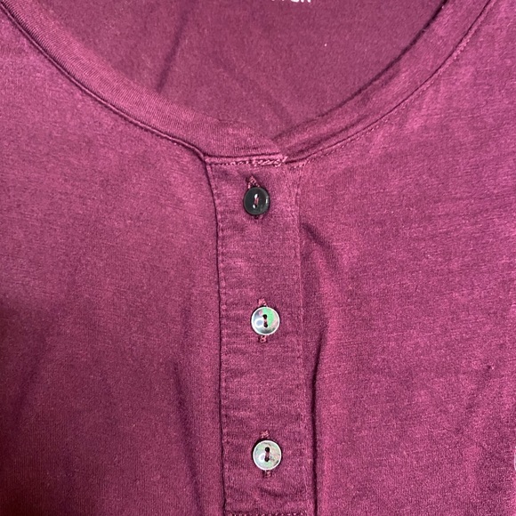 American Eagle AE Long Sleeve Henley Teeshirt - Picture 3 of 4